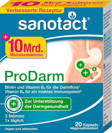 ProDarm + Milchsäure-Kulturen (20 Stück) sanotact