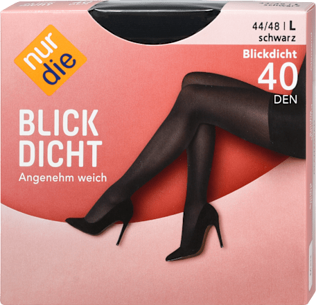Strumpfhose Blickdicht schwarz 40 DEN, Gr. 44/48 nur die
