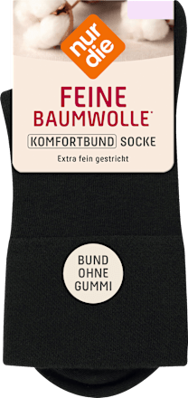 Socken mit Komfortbund schwarz Gr. 39-42 nur die