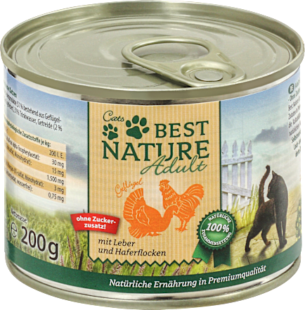 Nassfutter Katze mit Geflügel & Leber, Adult Cats Best Nature