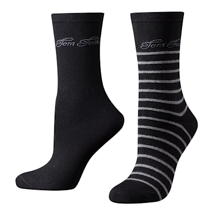 2er Pack Socken, Gr. 39-42, schwarz TOM TAILOR