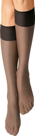 Kniestrümpfe seidenfein schwarz onesize 15 DEN nur die