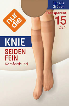 Trend & Style Knie Seidenfein Kniestrümpfe teint 15 DEN (1 Paar) nur die