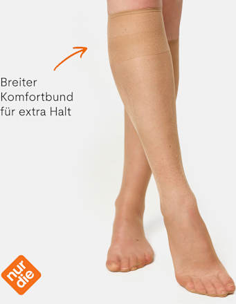 Kniestrümpfe seidenfein amber onesize 15 DEN nur die