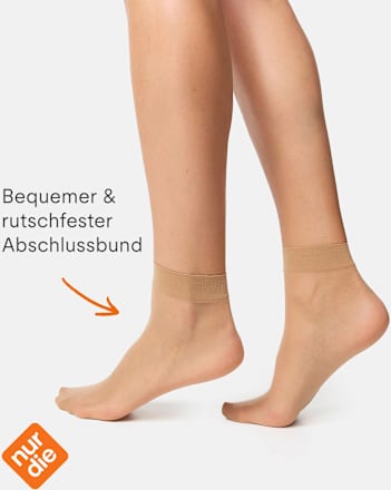 Söckchen transparent mandel onesize 20 DEN nur die