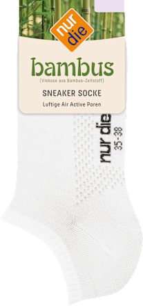 Sneaker Socken Bambus weiß Gr. 39-42 nur die