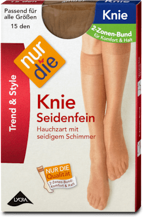 Trend & Style Knie Seidenfein Kniestrümpfe amber 15 DEN (1 Paar) nur die