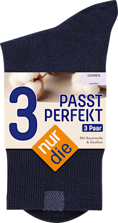 Passt Perfekt Socken blau Gr. 35-38 nur die