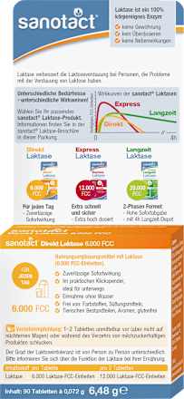 Laktase 6.000 FCC Mini-Tabletten 90 St. sanotact
