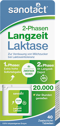 2-Phasen Langzeit Laktase 20.000 40 St. sanotact