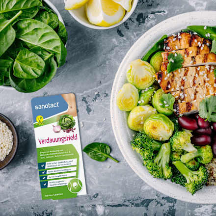 Verdauungsheld Tabletten im Klickspender sanotact