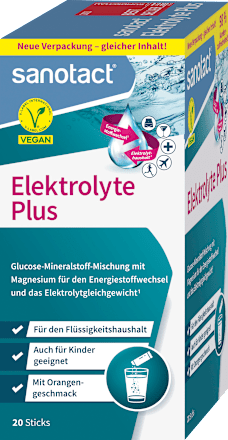 Elektrolyte Plus Sticks 20 St sanotact