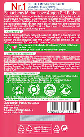 Augen Gel-Pads Melon Love (1 Paar) Schaebens
