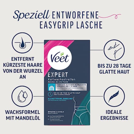 Kaltwachsstreifen Expert Bikinizone & Achseln Veet