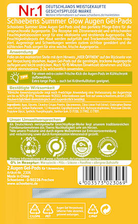 Augen Gel-Pads Summer Glow (1 Paar) Schaebens