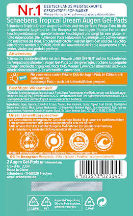 Augen Gel-Pads Tropical Dream (1 Paar) Schaebens