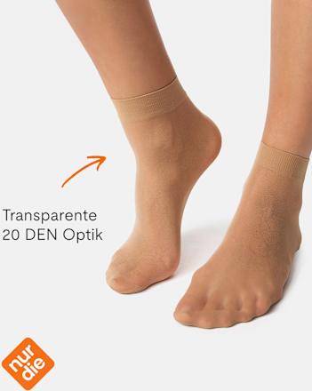Söckchen transparent mandel onesize 20 DEN nur die