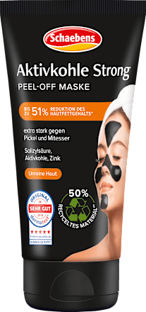 Gesichtsmaske peel off Aktivkohle Strong Schaebens