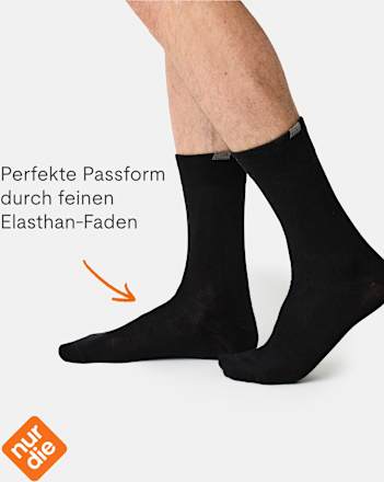 Passt Perfekt Socken schwarz Gr. 39-42 nur der