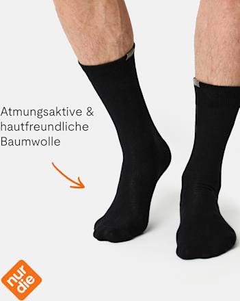 Passt Perfekt Socken schwarz Gr. 39-42 nur der