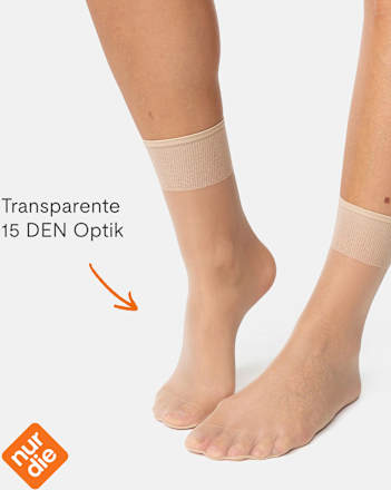 Söckchen seidenfein teint onesize 15 DEN nur die