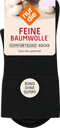 Socken mit Komfortbund schwarz Gr. 35-38 nur die