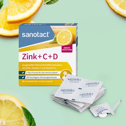 Zink + C + D Lutschtabletten 20 St. sanotact