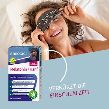 Melatonin + Hanf Lutschtabletten 45 St sanotact