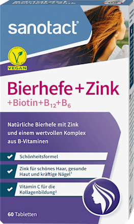 Bierhefe + Zink Tabletten sanotact