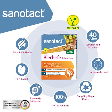 Bierhefe Tabletten 400 St sanotact