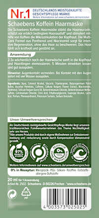 Haarmaske Koffein Schaebens