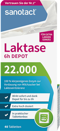 Laktase 22.000 Depot Tabletten (40 Stück) sanotact