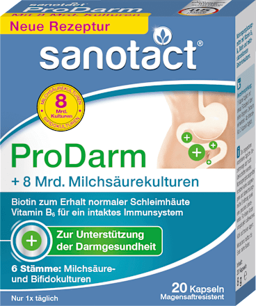 ProDarm + Milchsäure-Kulturen (20 Stück) sanotact