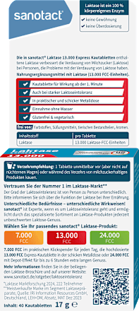 Express Laktase 13000 Kautabletten 40 St sanotact