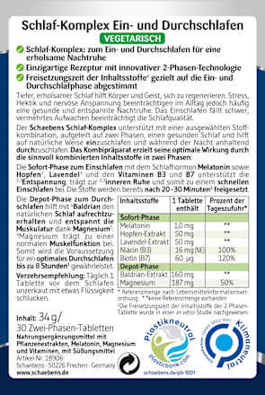 Schlaf-Komplex 2-Phasen Tabletten 30 St Schaebens
