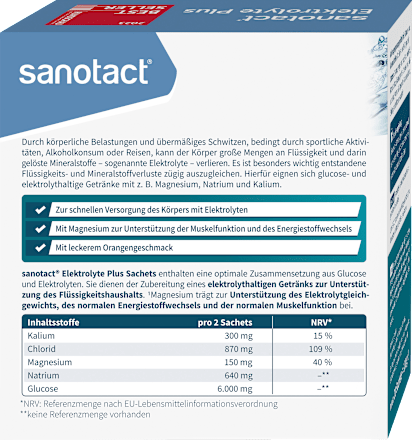 Elektrolyte Plus 20 St sanotact