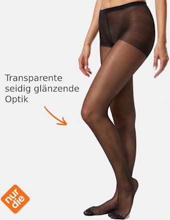 Seidenfein Strumpfhose schwarz 15 DEN, Gr. 44/48 nur die