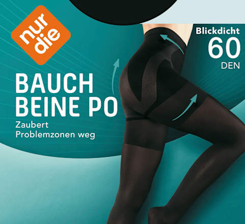 Strumpfhose Bauch-Beine-Po schwarz Gr. 38/40, 60 DEN nur die