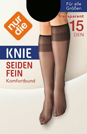 Kniestrümpfe seidenfein schwarz onesize 15 DEN nur die