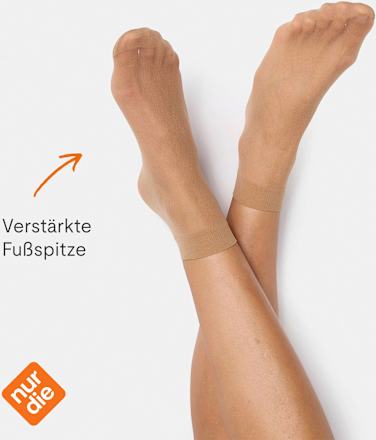 Söckchen transparent mandel onesize 20 DEN nur die