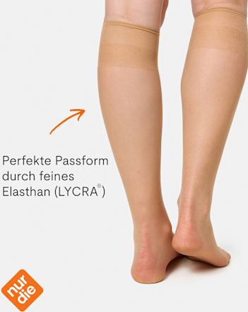 Trend & Style Knie Seidenfein Kniestrümpfe amber 15 DEN (1 Paar) nur die