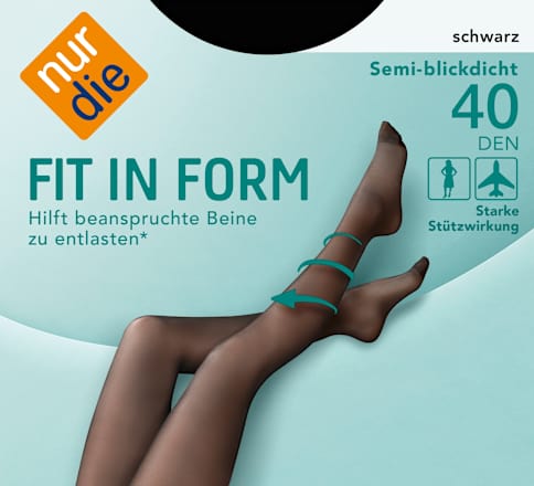 Strumpfhose Fit in Form schwarz Gr. 44/48 nur die