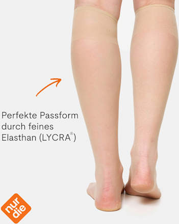 Trend & Style Knie Seidenfein Kniestrümpfe teint 15 DEN (1 Paar) nur die