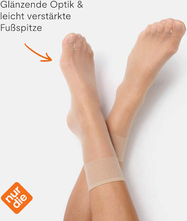 Trend & Style Söckchen Seidenfein amber 15 DEN (1 Paar) nur die