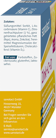 Zink + C + D Lutschtabletten 20 St. sanotact