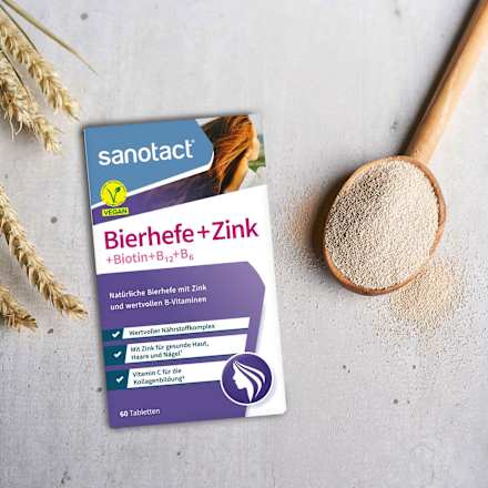 Bierhefe + Zink Tabletten 60 St. sanotact