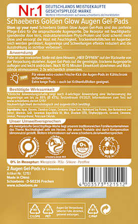 Augenpads Golden Glow (1 Paar) Schaebens