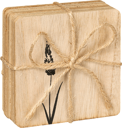 Holzuntersetzer, Gräser, quadratisch Dekorieren & Einrichten