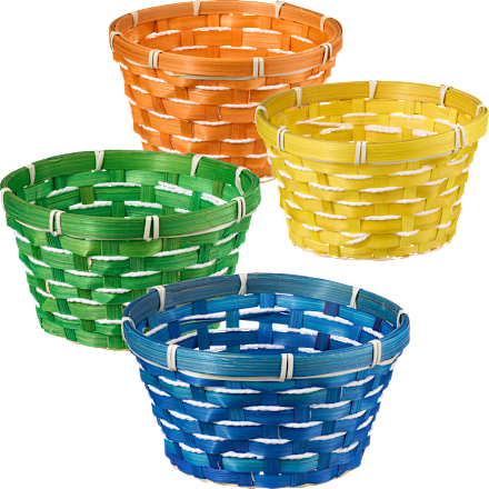 Osterkorb geflochten mit Kordel, rund Dekorieren & Einrichten