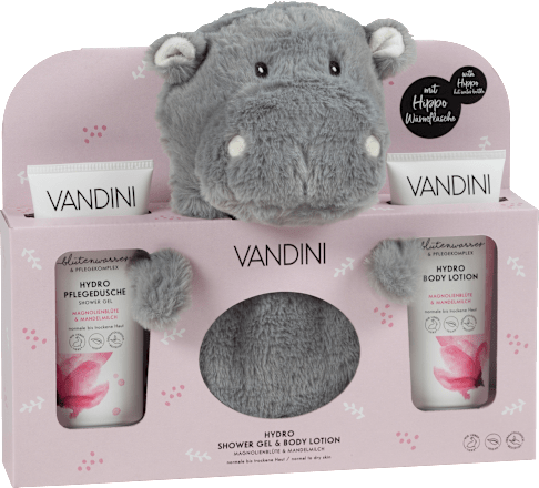 Geschenkset "Hydro" mit Wärmflasche Hippo 3tlg VANDINI